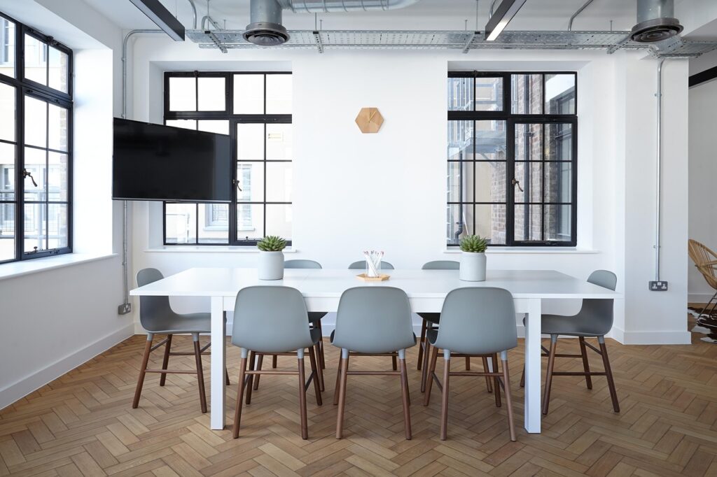 Modern professional office meeting space