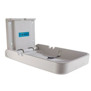 Baby changing station angle view vertical design
