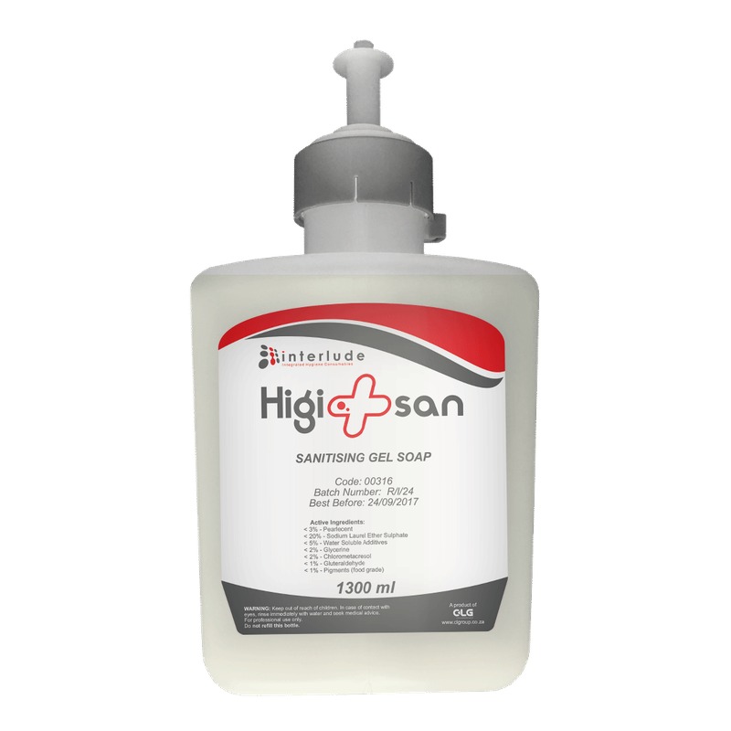 Interlude Higisan Antimicrobial 1300Ml Gel Soap