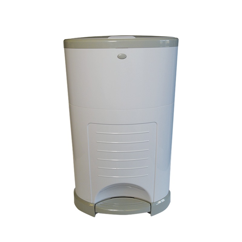 Kiddicare White Grey Nappy Bin 16L